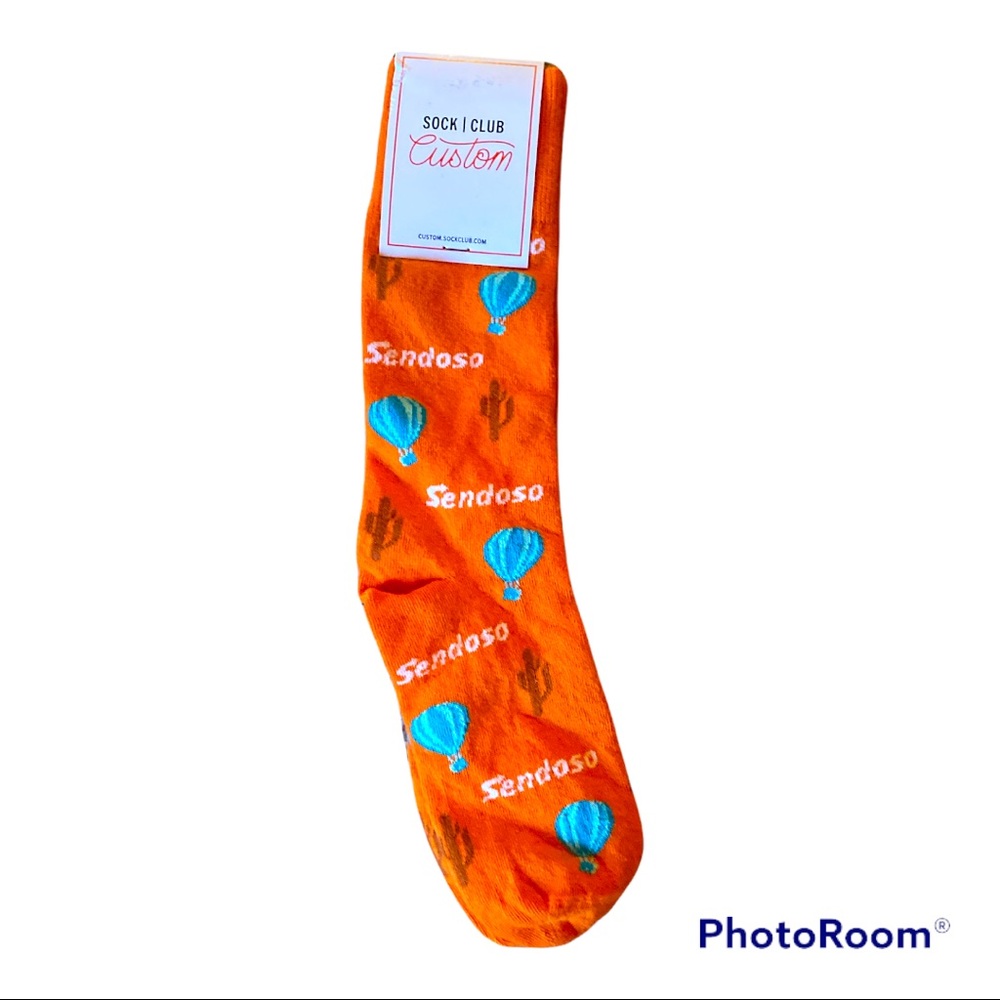 Hot Air Balloon & Cactus Orange Men’s Socks
